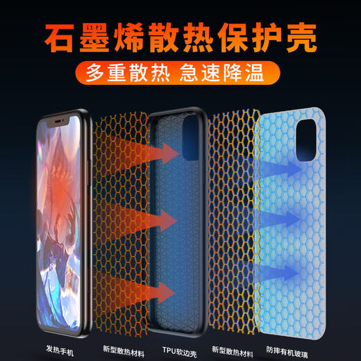 Digital Guard Neues Graphenkühlung Mobile Hülle Red Magic 1098Spro+Magnetic 7Spro Anti-Fall 6Pro5g Voll integrative kundenspezifische Kühlschutzglas Frosting Track Black NB [Snow Gel Double Graphen]+Magnetic 9Pro/9Pro+/9Spro/9Spro+