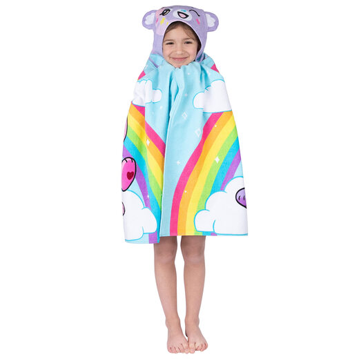 Franco children's soft cotton hooded bath towel Care Bears cartoon pattern 60x127cm