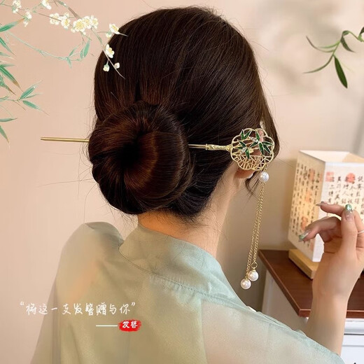 Indian rice (ENRMIIV) lily of the valley tassels, high-end hairpins, Chinese ancient style hairpins, new Chinese style hairpins, Hanfu hairpins, headwear, folding fan hairpins