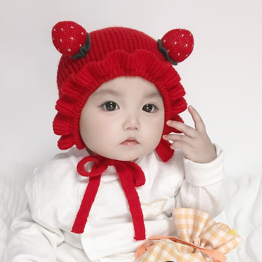 Benasci Baby Hut Herbst und Winter süßes Baby Baby Baby Kleinkind Prinzessin Fischer Hut Hut Neugeborene Winter mx653-rot 3-18 Monate (40-48 cm)