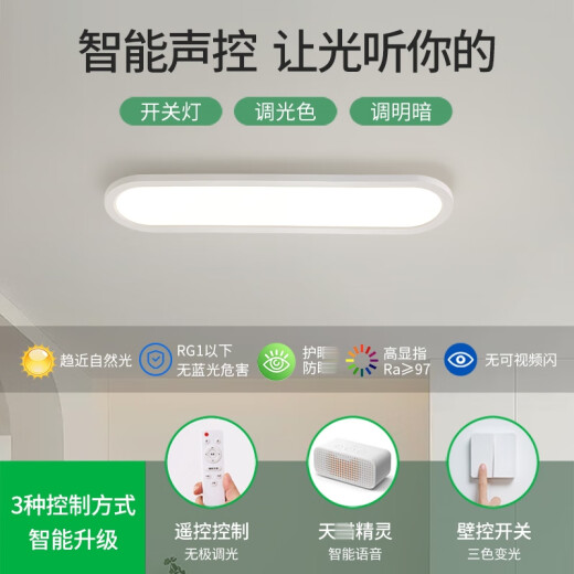 Grand View Garden (DGY) aisle light corridor light led ceiling light modern simple Nordic long living room light study balcony lamp O263 3892-white 40cm-Wuji Elf 16W-full spectrum
