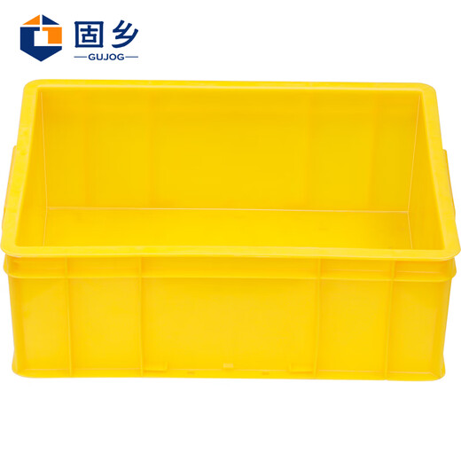 Guxiang turnover box plastic rectangular thickened fish and turtle logistics plastic box large storage storage box basket yellow QL-ZZX-YA4 boxes 410*305*147mm