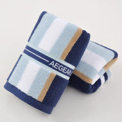 Shantou Lincun towel pure cotton face wash household soft absorbent lint-free hotel shower men and women adult thickened cotton face towel 2 pieces Eternal series 100% cotton 75x35cm