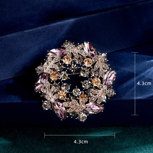 Luxurious Bauhinia corsage, exquisite pin accessories, suit brooch, high-end Valentine's Day birthday gift for wife and best friend