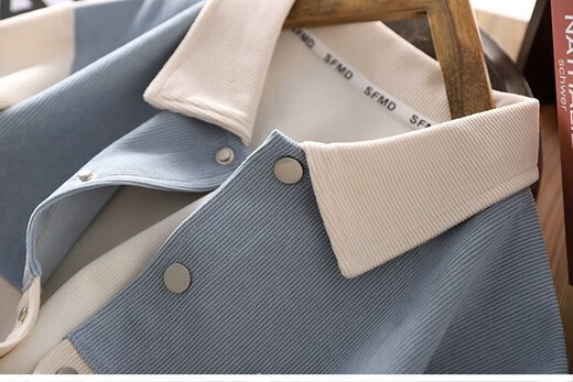 Boys' long-sleeved shirts, children's spring and autumn thin jackets, fashionable 2025 new casual boys' autumn clothes, off-white (small fish scale composite white true super 380g) 110 (recommended 30-40Jin Jin equals 0.5kg))