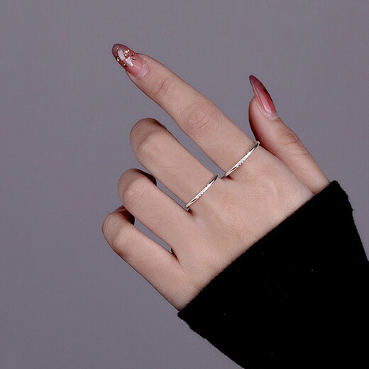 Su Shiliu S925 silver ring female niche design closed ring single tail ring index finger ring ring light luxury simple personality US No. 5