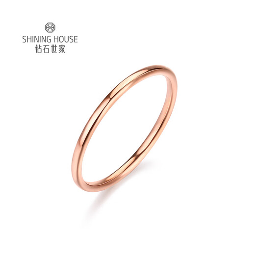 Diamond Family Original Heart Series 18K Gold Ring Plain Ring Plain Gold Colored Gold Ring Stackable Simple Style Birthday Anniversary Gift No. 10