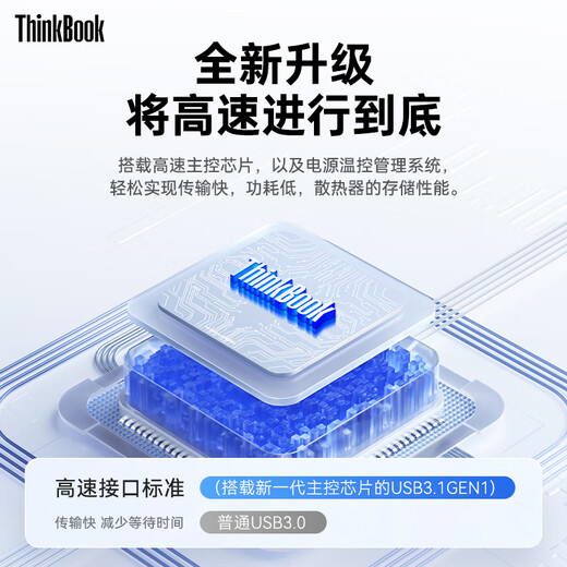 ThinkPad联想Thinkbook 64GB Type-C USB3.1 U盘 读速150MB/s 手机电脑 双接口 u盘办公商务优盘 BU100
