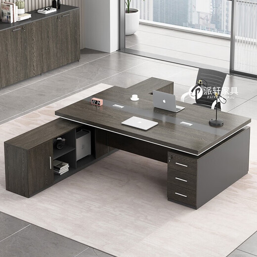 GEZHIMU desk double seat face-to-face simple modern manager room boss desk and chair combination financial staff desk supervisor table 1.4 meters double seat
