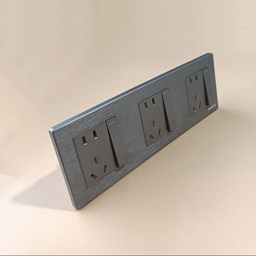 Socket camera head 86 type conjoined socket panel integrated plug strip household with USB network with switch double multi-function 86 type concealed conjoined socket without bottom box two positions ten holes (172*90)