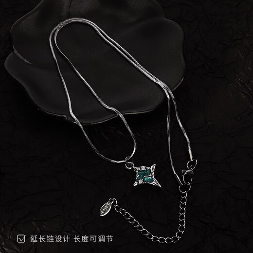 MOLC necklace men's versatile accessories boys clavicle chain niche simple trend pendant hip-hop pendant female birthday gift male L2389 Secret Lake Necklace