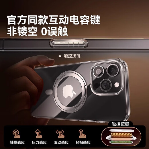 Sisi Supu Shell [Camera button] Applicable iPhone16PROMAX mobile phone case Apple 16promax protective sleeve magneto -transparent bracket anti -fall Magsafe charging