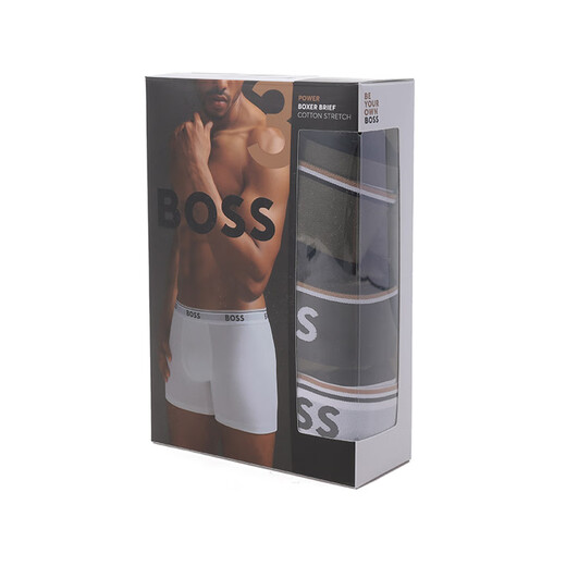 Hugo Boss (Hugo Boss) Boxer Boxer Boxer Boxer de coton pour hommes Gift masculin 50495425 983 Black / Military Green / Navy Blue M M 50495425