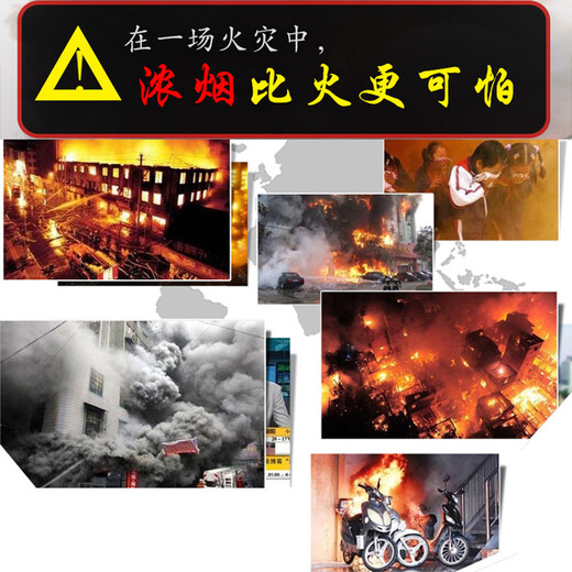 巨木人防战备应急包防毒面具消防防烟面罩灭火器逃生过滤式自救呼吸器 消防防毒面具【新国标 消防认证】