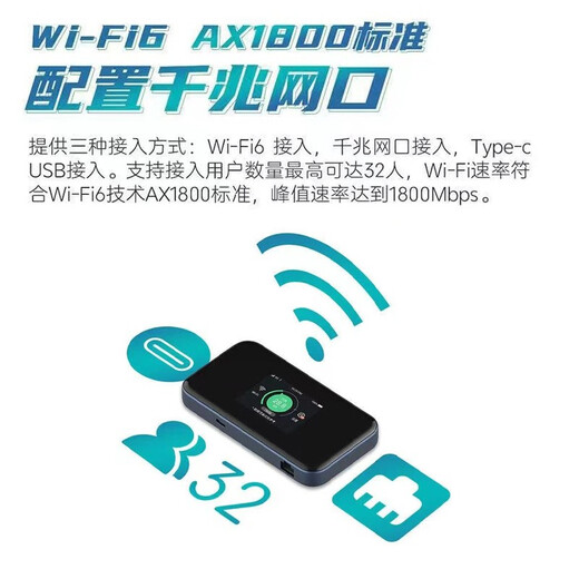 ZTE 5G portátil wifi6 móvil que acompaña al enrutador mifi4g tarjeta de red inalámbrica portátil enchufable montada en camión CPE banda ancha inalámbrica MU5002 Versión de tarjeta ZTE MU5002 + 4/5G Netcom completo