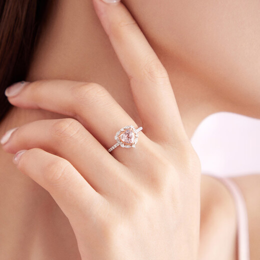 SoinLove beloved laurel heart morganite diamond ring 18K gold wedding ring women VV234 birthday gift laurel heart ring VV234 No. 9