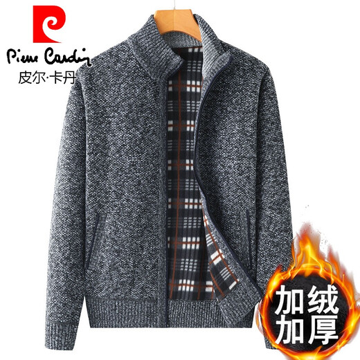 Pier Cardin im mittleren Alter von Herren Wolle Strickjagd Daddy mit Vlies mit verdickter Frühling und Herbst gestrickt große Pullover Kamel 180/92a