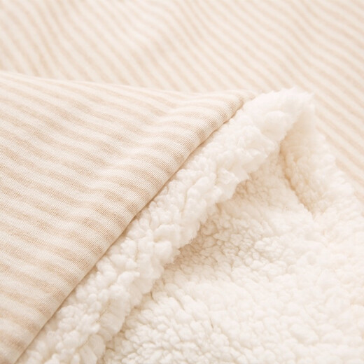 Qi Le Rongrong baby blanket newborn autumn and winter thickened blanket male and female baby anti-jump swaddle newborn supplies warm plus blanket pure cotton delivery room wrap outing small quilt khaki 100*100cm