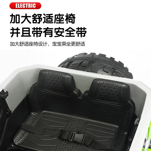 Aibeiao Tank 300 Kinder-Elektrofahrzeug Allrad-Offroad-Fahrzeug Doppelpolstere Baby Fernbedienung Spielzeug Erwachsene können Kinder für Kinderwagen High-End Grey + Super über 12V10 + Bluetooth + Hard Seat Hard Wheel nehmen