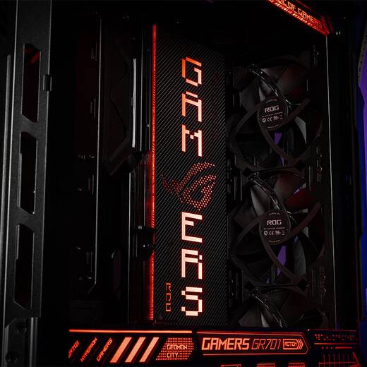 华硕（ASUS）ROG GR701创世神 白色机箱吹雪 EVA系列定制 UV喷绘改色全塔主题定制机箱 翻毛皮定制ARGB全套灯板 黑色创世神+灰翻毛皮+黑色镭射灯板