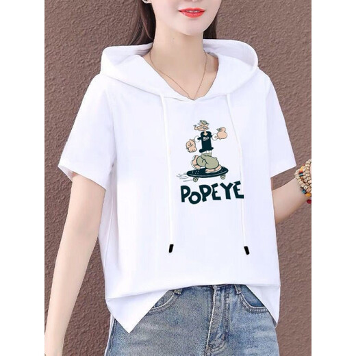 
[Special price pick-up] High-end light luxury brand 100 pure cotton short-sleeved sweatshirt for women large size women's clothing 2022 summer new Korean version loose versatile T-shirt for women top trendy 693 short-sleeved sweatshirt M (100Jin [Jin equals 0.5 kg] or less)