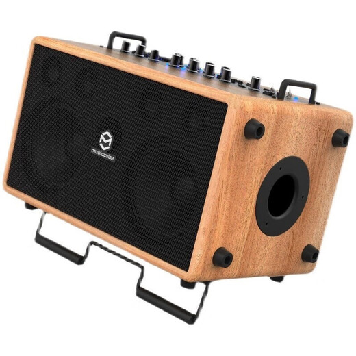 Music Knight MA90PRO outdoor musical instrument audio professional guitar electric blowpipe road show playing and singing portable home karaoke Bluetooth speaker wood color standard + wired microphone + audio bag + stand