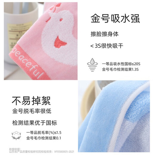 Serviette dorée G1289Wh serviette de maison de ménage doux paisible et non torsadé hommes et femmes couples adultes serviette à visage long Velvet Coton Strong Absorbant Blue 1