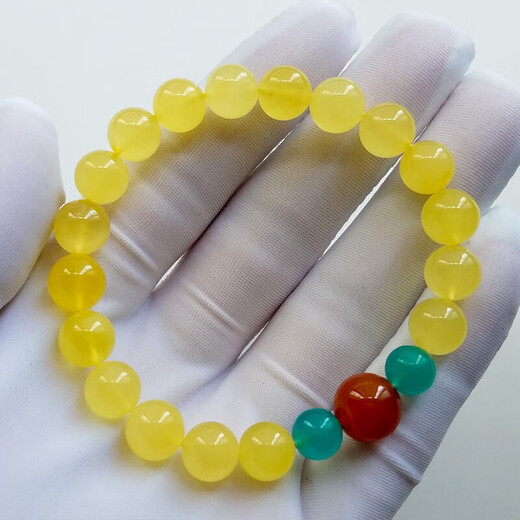 OUCERNY Beeswax Bracelet Amber Southern Red Duobao Bracelet Natural Raw Mineral Stone Duobao Bracelet for Women with Certificate Ready Shipment Arrangement on the Best