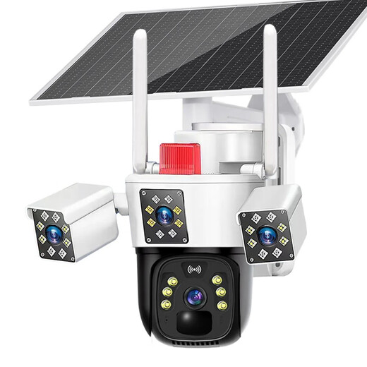 Qishiming 4G5G Solar Supriallance Camera Три изображения Три вращения Без трафика без электричества и сети Ультра-высокой определения 360 градусов без мертвого угла с панорамным ночным зрением.