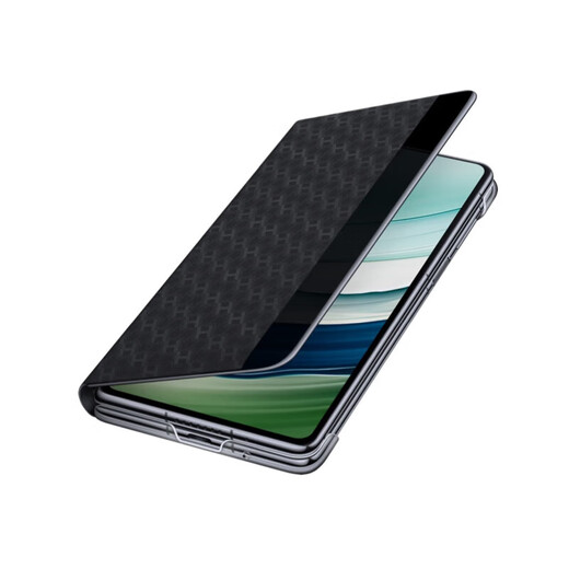 Huawei Original Mate X5 Téléphone mobile Étui en cuir X5 Couverture protectrice multidirectionnelle Couverture de protection pliante Smart Window Flip Type de Collecteur Version Générale en cuir Sentiment complet Business Anti-Fall Original Matex5 / Collector's Version Universal Multidirectional Bracket Window Cover 丨 Black Black