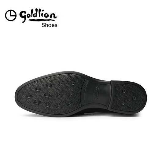Goldlion Men's Shoes Fashion Hollow Dethastress Leather Shoes Plunging Sandals.