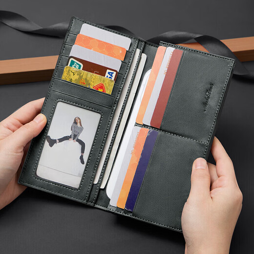 Mashalanti Herren Brieftasche Langes Geldbeutel mit großer Kapazität Kupplungsmünzen Brieftasche Passport -ID -Kartenbeutel integriertes Geburtstagsgeschenk