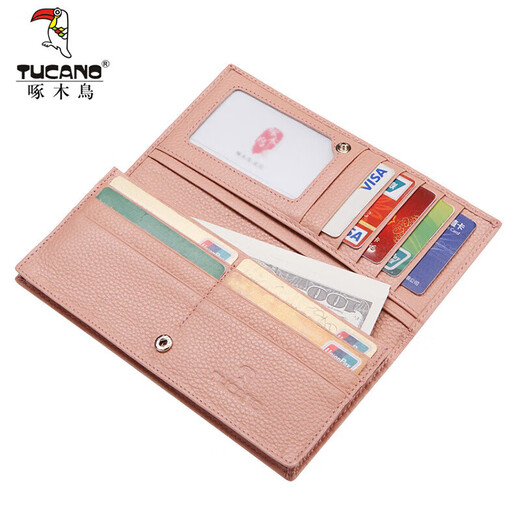 
Woodpecker (TUCANO) wallet women's top layer cowhide ladies long wallet ticket clip multiple card wallet practical birthday gift