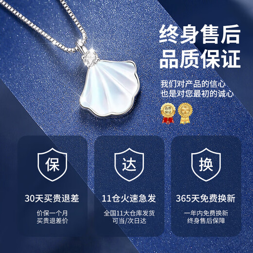 礼意久久施华洛世奇锆纯银项链女生日礼物女生老婆送女友女士实用高级小众