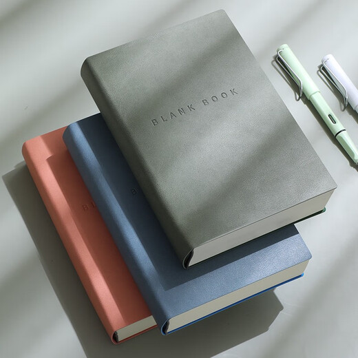 FARAMON A5 Épaissifié Notebook 736 pages A4 en cuir souple de haute valeur simple Extraits d'étudiants peut être personnalisé A4-bleu [Blank 736 pages]