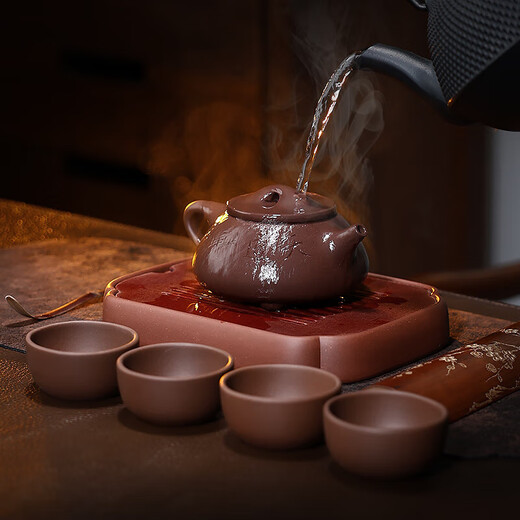 Centenary Liyong Yixing purple sand pot pure handmade original mineral purple clay heavenly reward Qin Jingzhou stone ladle pot Kung Fu tea set teapot