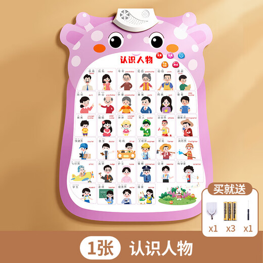 Les nourrissons et les jeunes enfants ont été des jouets en éducation audio pour reconnaître l'alphabétisation de 6 à 12 mois de pinyin chinois de 1 à 3 ans pour voir les images et les objets 1 image [reconnaître les gens]