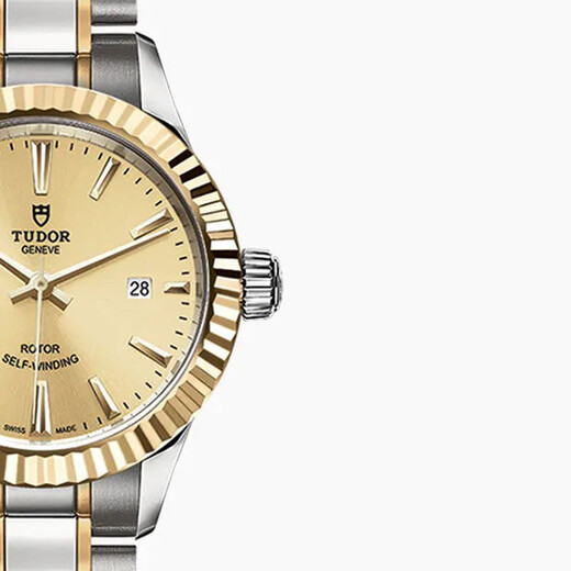 
Tudor Swiss watch Fashion series calendar automatic mechanical women's watch 28mm gold champagne disc M12113-0001