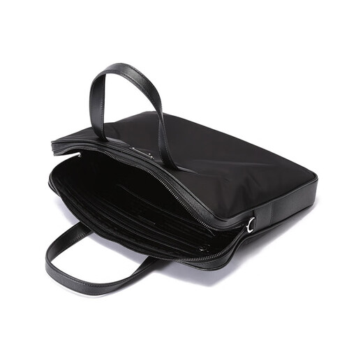 PRADA Men's Re-Nylon Regenerated Nylon Handbag Shoulder Crossbody Bag Briefcase Men's Bag 2VE368 2DMH F0002 V XOM Black Triangle Logo