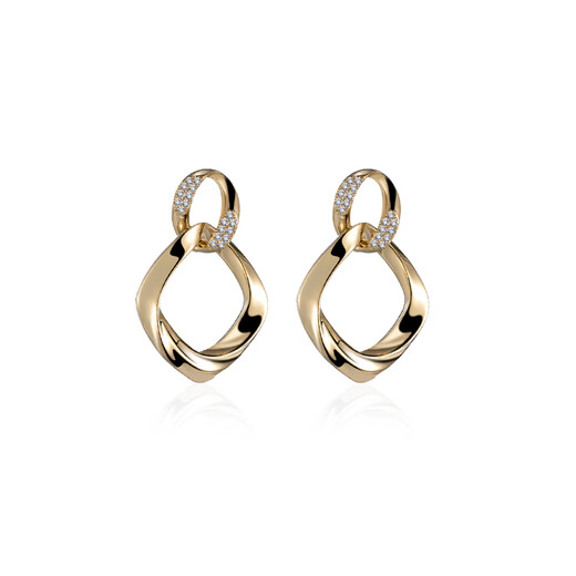 Qlady Geometric Earrings Women's Fashion Temperament 925 Silver Needle Light Luxury Earrings Niche Design Birthday Gift for Girlfriend