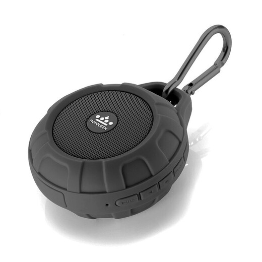 ROYQUEEN T350 Bluetooth speaker, portable, plug-in card, mini computer, mobile phone, wireless subwoofer, outdoor sports portable small speaker, Charming Black [Data Cable + Audio Cable + Hook + Instruction Manual]
