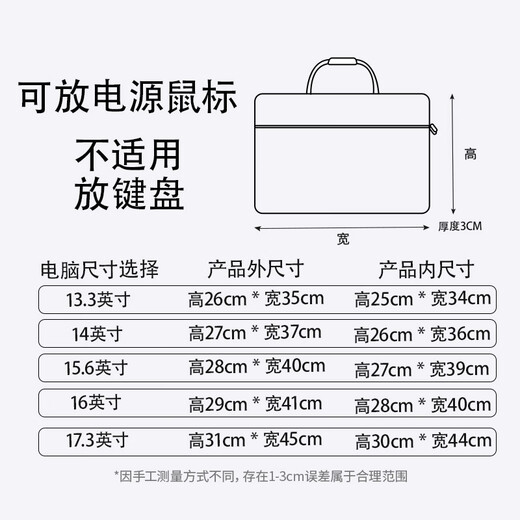 怡之帆笔记本电脑包手提包公文包适用苹果华为联想拯救者小新游戏本惠普 灰色有肩带 16英寸