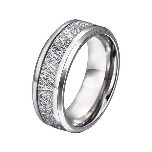 BJYL free engraving rime pattern ring men's trendy single ring niche closed titanium steel index ring women's high-end gift default number 9 other remarks