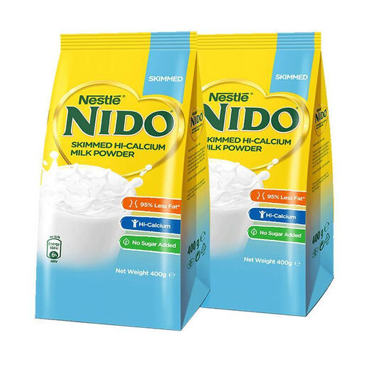 雀巢荷兰原装雀巢nido高钙脱脂学生成人中老年高钙营养奶粉400g袋装 高钙脱脂400g*1袋