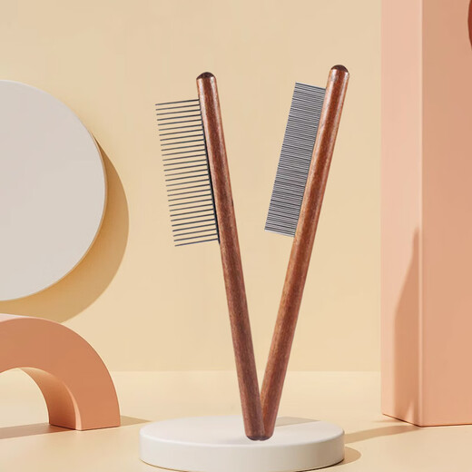 Meng Duxing pet cat and dog comb set pet knot removal floating hair smoothing dense tooth wooden comb stainless steel needle comb