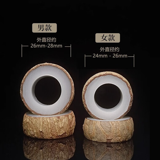 靓做白玉菩提根戒指情侣材料包自己做diy手工打磨工具原籽半成品男女 情侣-对戒(粗砂+细砂+抛光板)