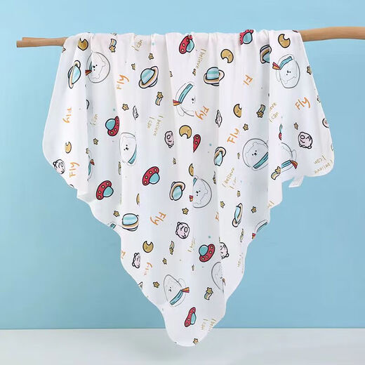 Acacia tung single newborn delivery room swaddle combed cotton newborn swaddling blanket baby wrap snail bear 83*83