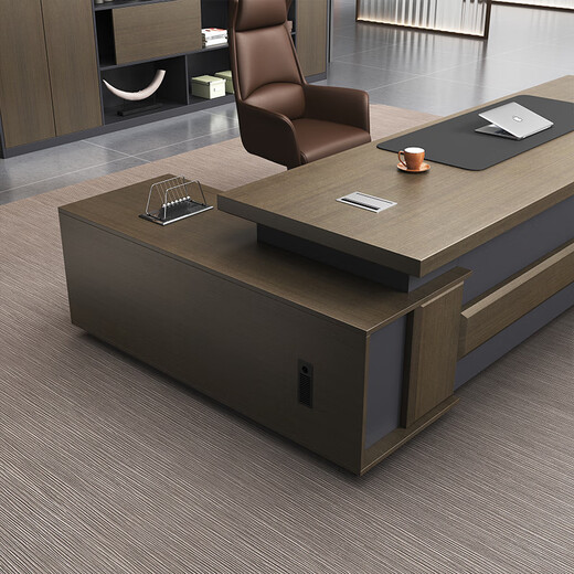 Huayi Executive Desk Boss Desk Simple Modern President Desk Manager Supervisor Desk and Chair Combination Executive Desk Furniture 1.8M Boss Desk + Boss Chair