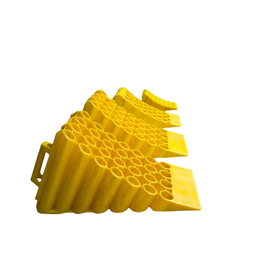 Ding Tongtong parking blocker plastic anti-slip convenient car tire parking wedge truck backstop wheel car anti-slip block 450*190*250mm (with iron) Jingcang Jingpei