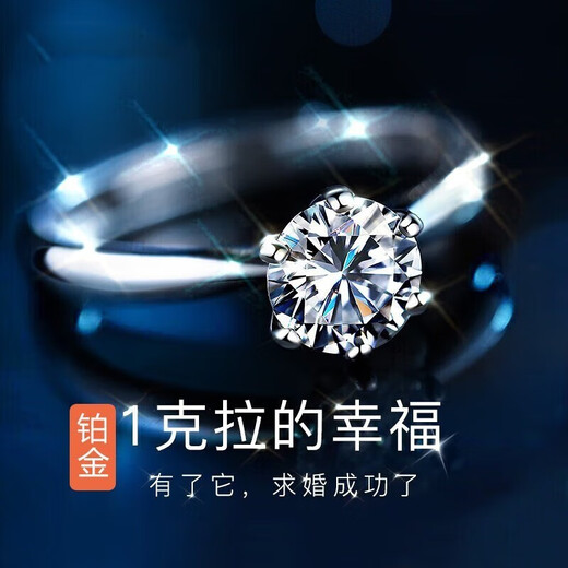 EothPT950 Platinum One Carat Moissanite Diamond Couple Ring Female Pair Ring Valentine's Day Birthday Gift for Girlfriend (Male and Female Pair) PT950 Platinum Ring + Certificate